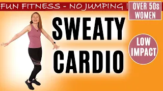 SWEATY LOW IMPACT CARDIO WORKOUT FOR WOMEN OVER 50 | FUN FITNESS - NO JUMPING | Lively Ladies