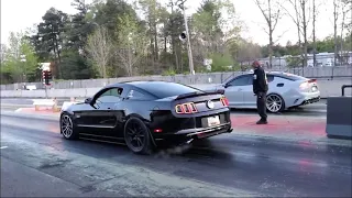 Mustang GT vs Kia Stinger 1/8 mile