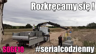 S06E10 | Rozkręcamy się na dobre ! | Pierwsze działania żurawiem na budowie | #budowlańcy