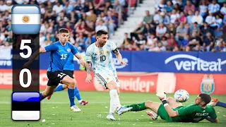 Lionel Messi - Football's Genius! Argentina vs Estonia (5-0)(Penta-Trick)