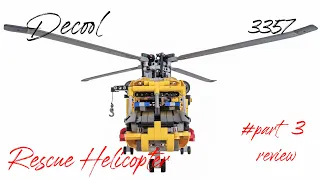 🔎 DECOOL 3357 AERO KING (Lego 9396 Rescue Helicopter) Part #3 Review (full HD)