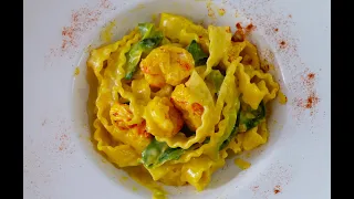 Паста с креветками и цукини/Pasta with Shrimp and Zucchini