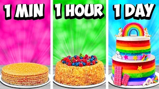 1 Minute Vs. 1 Hour Vs. 1 Day Cake by VANZAI COOKING