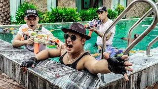 SEAL X Nerf War : SWAT Warriors Nerf Guns Fight Enemy In Dr Lee Crazy's Birthday Party