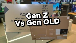 GEN OLD APA BISA LAWAN GEN Z ‼️AQUA AQT43P750UX  VS  LG UR7500 ‼️