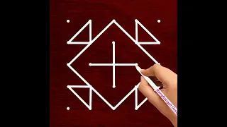 Diwali Special Deepam Rangoli Design with 5x5 dot | Beautiful Rangoli Kolam | Easy Rangoli Muggulu