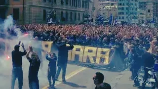 📢Corteo via del Piano Pre partita 🔥 Sampdoria-Reggiana Sampdoria dai che vincerai💪💙🤍❤️🖤🤍💙