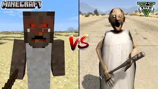 MINECRAFT GRANNY VS GTA 5 GRANNY - WHO IS BEST?