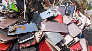 Found a lot of touch phone in lcd trash can || Restoring abandoned destroyed phone