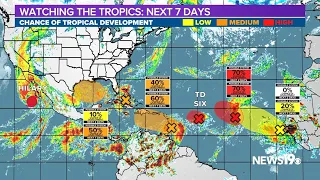 Hurricane Hilary, Tropical Depression Six and Highs in the 100s