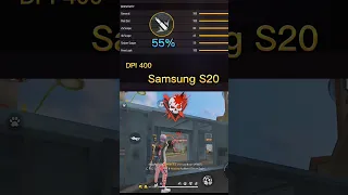 Samsung S20 headshot sensitivity settings for Free Fire #shorts #viral #free_fire_shorts