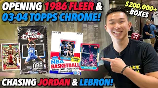 HUNTING JORDAN & LEBRON ROOKIES! 🔥 OPENING 1986 FLEER & 2003-04 TOPPS CHROME BASKETBALL!