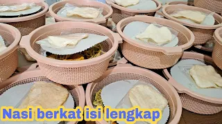 Nasi berkat kekinian Isian lengkap