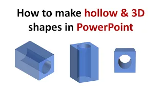 How to make 3D hollow shapes in PowerPoint | Hindi