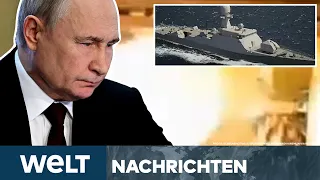 UKRAINE-KRIEG: Drama für Putin! Spektakulärer Coup von Spezialeinheit! Raketenschiff brennt I STREAM