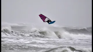 Løkken Storm Search Video from 9.Feb 2020, Windsurf Cold Hawaii log.