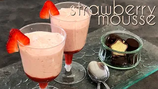 3-Ingredient Strawberry Mousse Dessert/Нежнейший КЛУБНИЧНЫЙ   МУСС