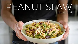SO TASTY IT's NUTS!!  Easy crunchy Peanut Slaw Recipe