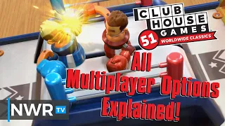 What are the Multiplayer Options in Clubhouse Games on Switch?