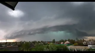 Градовый шторм обрушился на Ярославскую область #Yaroslavl #thunderstorm #hailstorm