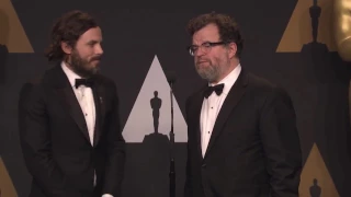 Kenneth Lonergan and Casey Affleck Backstage Interview for Manchester by the Sea Original Screenplay