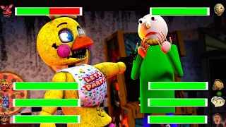 [SFM FNaF] Top 5 FNAF vs Baldi's Basics Animations With Healthbars!