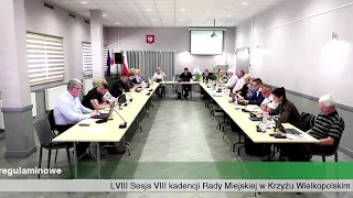 LVIII Sesja VIII kadencji Rady Miejskiej w Krzyżu Wielkopolskim 29 czerwca 2023 roku