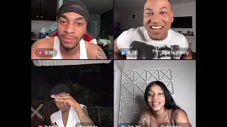 Swiss-lee and rebel on live playing freeze game while world dawg a cuss Perry for his woman 😂😂