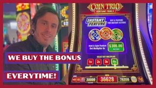 We Bought The Bonus Every Time!!! On Coin Trio Fortune Trails Slot!!!