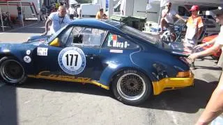 Porsches 3.0 RSR preparing for racing at circuito da Boavista 2013