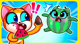 🍉 Watermelon is Growing in My Tummy 😨 Healthy Food for Kids 🥝 Purr-Purr Live