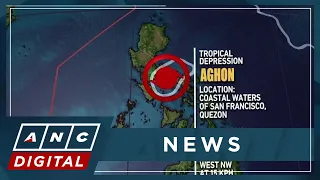Tropical Depression Aghon now over coastal waters of San Francisco, Quezon | ANC