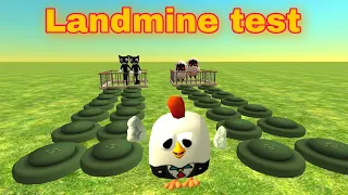 Landmine test on new mobs / chicken gun new update / #chickengun