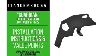 TANDEMKROSS Ruger 10/22 "Guardian" Bolt Release Plate Product Overview