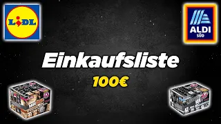 FEUERWERK EINKAUFSLISTE 2023/24 📝 100€ 🔥 Aldi + Lidl