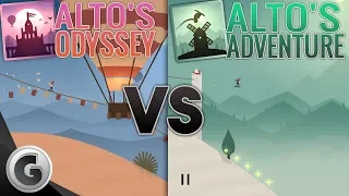 Alto's Adventures VS Alto's Odyssey - Gameplay Comparison - Android/iOS