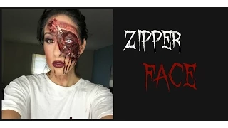 Halloween Makeup Series |Unzipped Zipper face