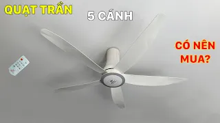 Quạt trần 5 cánh điều khiển từ xa điện cơ 91 Bộ quốc phòng QT 1500ĐK - Liệu có ngon bổ rẻ?