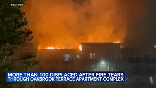Over 100 displaced after suburban apartment complex fire
