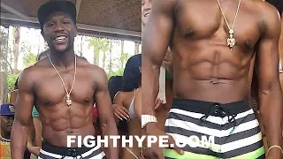 (WHOA!!) FLOYD MAYWEATHER UNVEILS CHISELED 154-POUND PHYSIQUE; READY FOR MCGREGOR RIGHT NOW