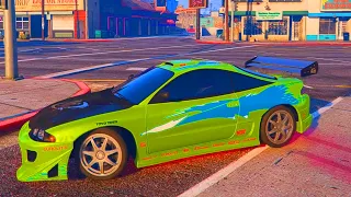 Brian's Mitsubishi Eclipse GS 1995 (Fast & Furious) | GTA 5 | best legendary car paul walker