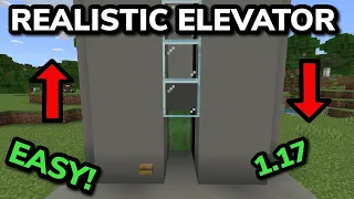 SIMPLE REALISTIC ELEVATOR TUTORIAL in Minecraft Bedrock (MCPE/Xbox/PS4/Nintendo Switch/Windows10)