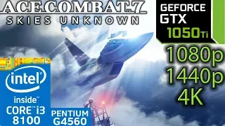 Ace Combat 7 Skies Unknown - GTX 1050 ti - i3 8100 - G4560 - 1080p - 1440p - 4K - Benchmark PC