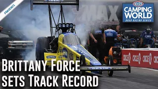 Brittany Force sets zMAX Dragway Track Record