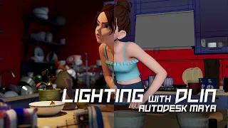 【Lighting with DLIN】Episode 1 - Lighting a kitchen scene in Autodesk Maya Part 1/6