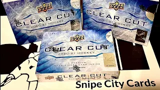 Opening Three Boxes of 2020-21 Upper Deck Clear Cut Hockey Hobby Box!