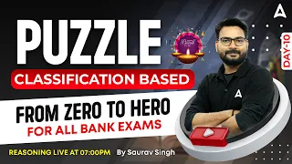 Puzzles (Classification Based) Reasoning for all Bank Exams | Reasoning Tricks by Saurav Singh #8