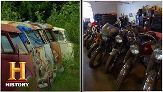 American Pickers: BIG COLLECTION of VW Buses and BSA Motorcycles (Season 3) | History