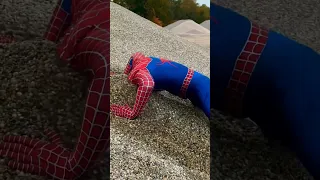 Spider-Man’s Head Stuck In Sand 😂😱 #shorts #funny #viral