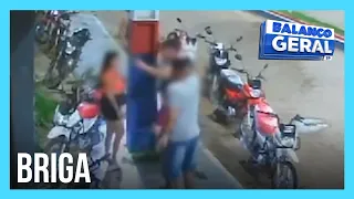 Policial Militar agride mulher em briga fora de bar e não é detido